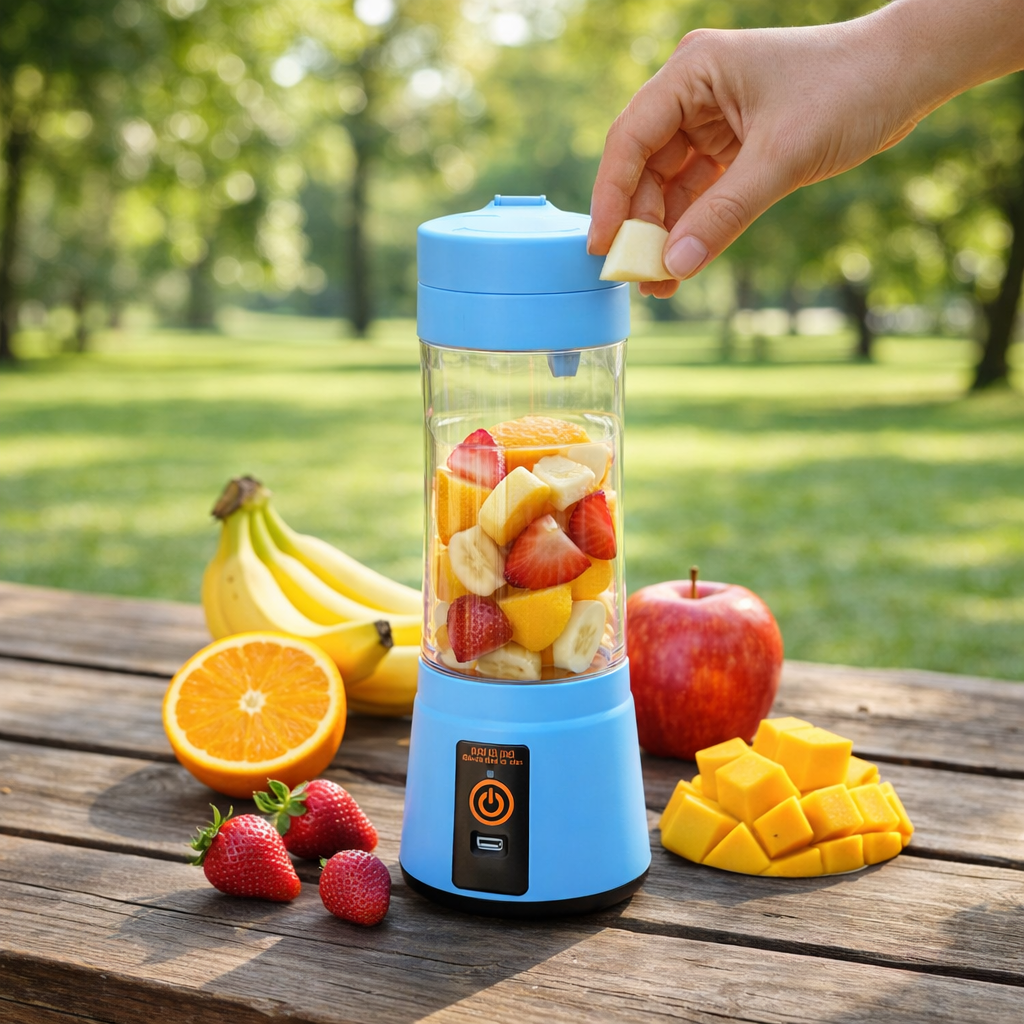 Portable USB Rechargeable 6-Blade Juicer Blender