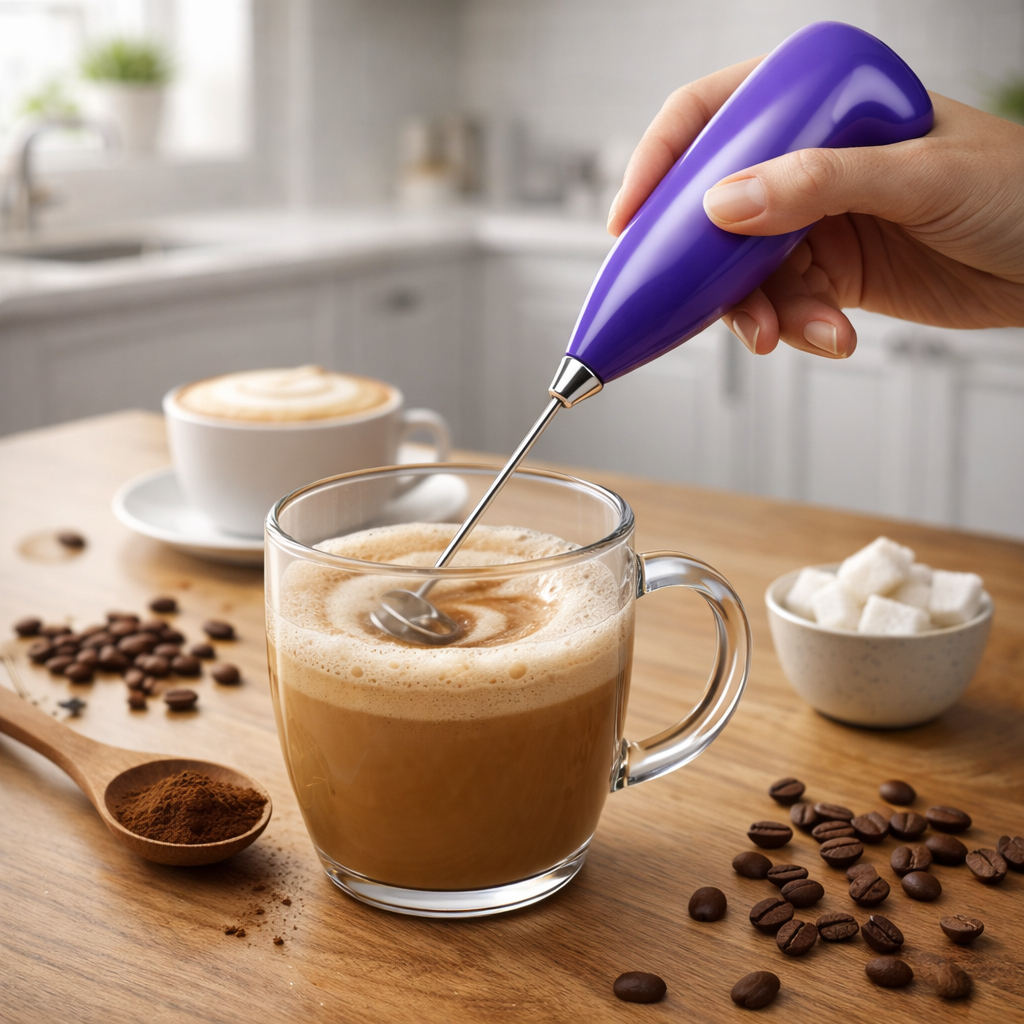 Portable Electric Hand Blender & Coffee Beater – Stainless Steel Whisk