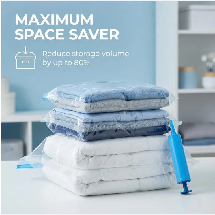 Vacuum Storage Bags with Suction Pump (5 Pcs Set)