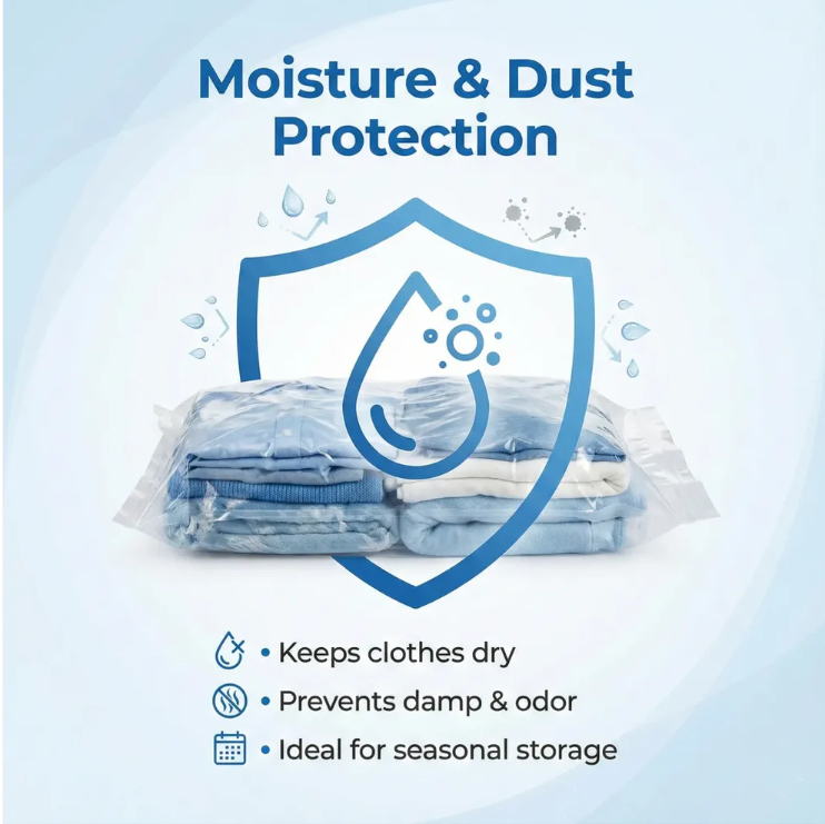 Vacuum Storage Bags with Suction Pump (5 Pcs Set)